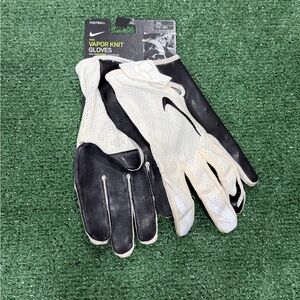 Nike Vapor Knit Football Gloves Magnigrip 3XL White Black CJ9677 127